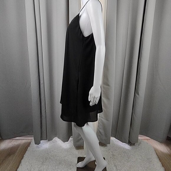 Peach Love California Black Swing Dress With Inner Liner Size Small - Picture 4 of 11